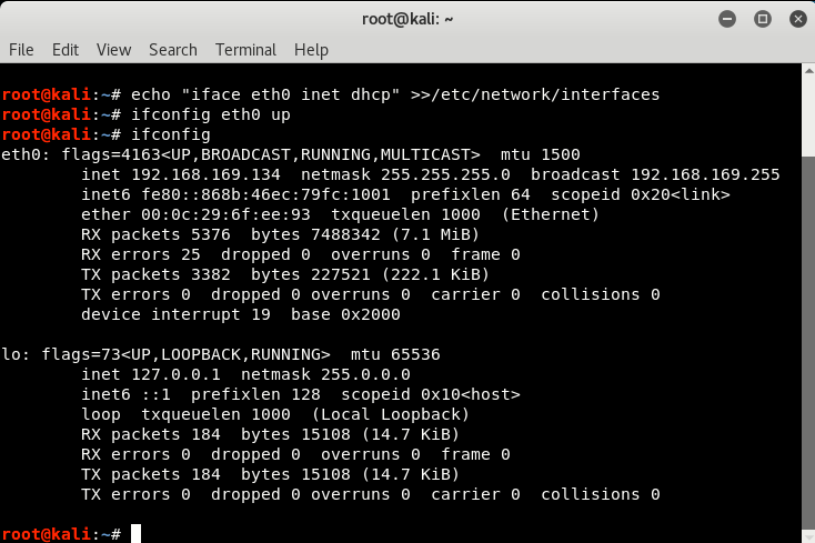 configure ip address linux command line